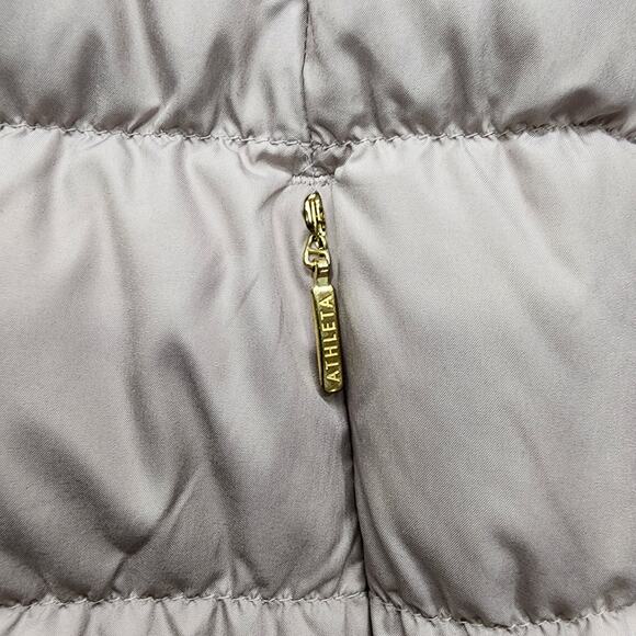 Athleta Jacket Womens XS Dusty Pink Downabout Quilted Puffer Down Asymmetric Zip - Picture 3 of 14